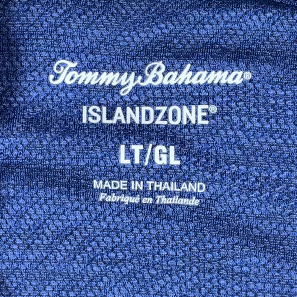 Tommy Bahama IslandZone 1/4 Zip Pullover Mens LT Tall Blue Golf Performance - Picture 6 of 10